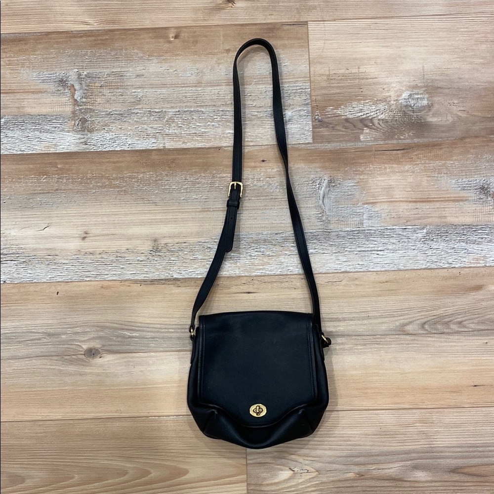 Coach Black Leather Crossbody Bag